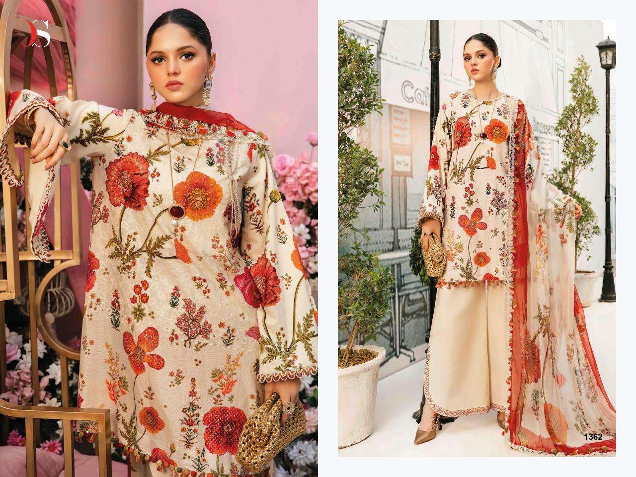 Deepsy suits maria b.mprint 25-3 wholesale salwar kameez catalogue with price in india