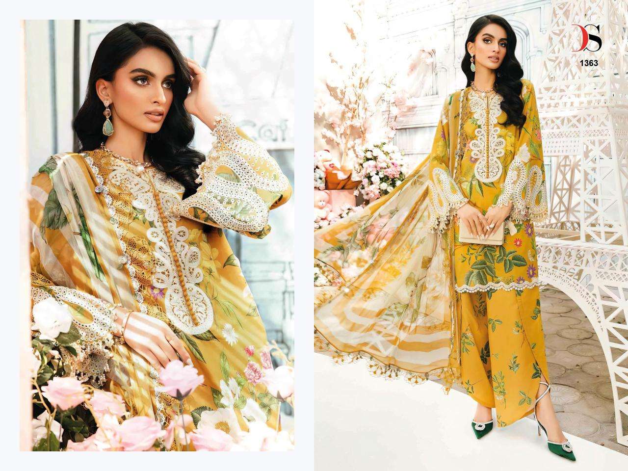 Deepsy suits maria b.mprint 25-3 wholesale salwar kameez catalogue with price in india