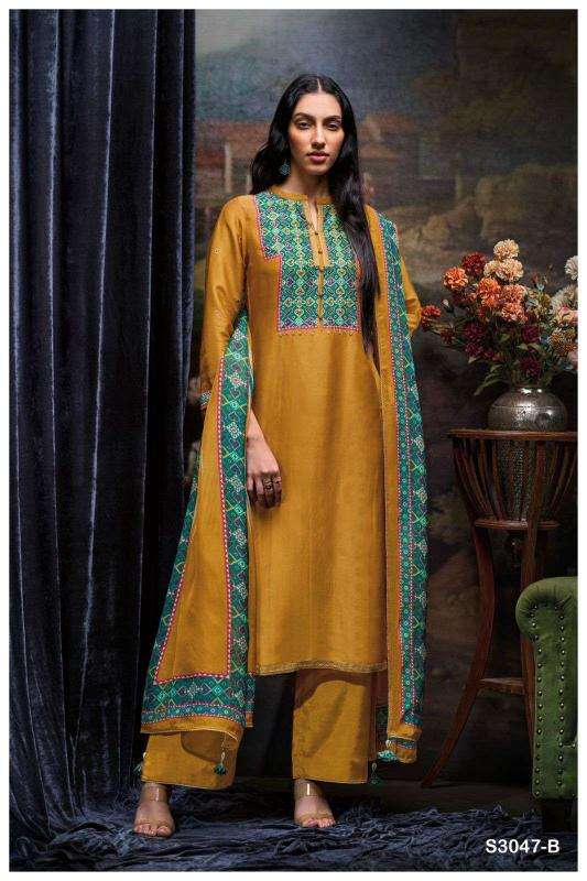 Ganga bozena 3047 wholesale dress material market in surat