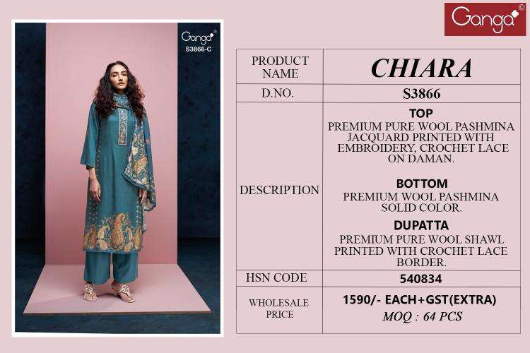 Ganga chiara 3866 dress material wholesale market in kolkata