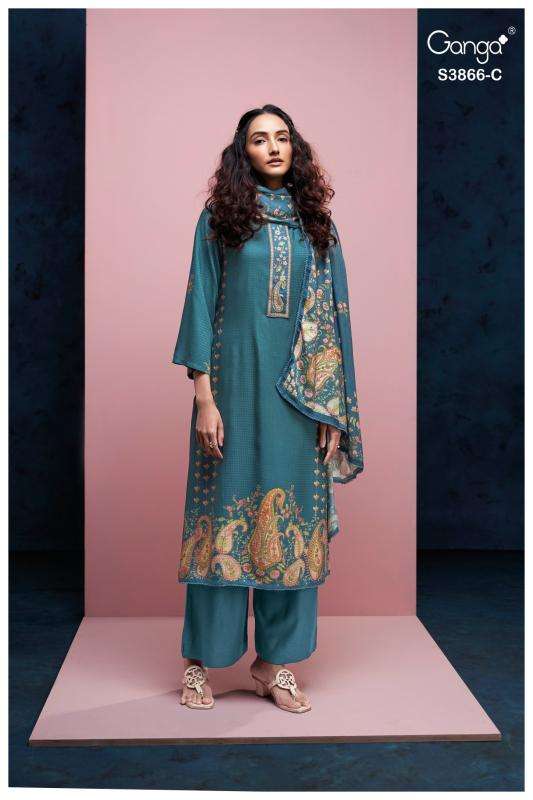 Ganga chiara 3866 dress material wholesale market in kolkata