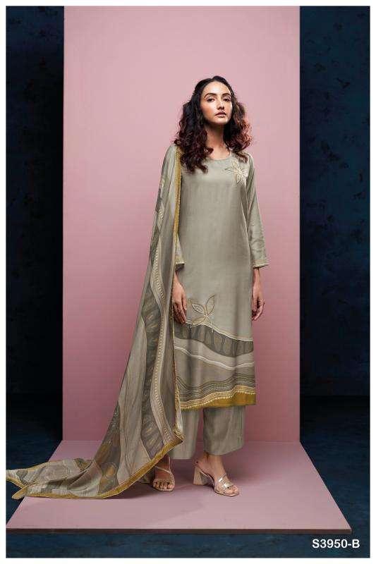 Ganga inika 3950 wholesale dress material in delhi