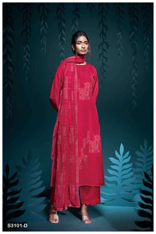 Ganga upasana 3101 wholesale dress material suppliers in surat