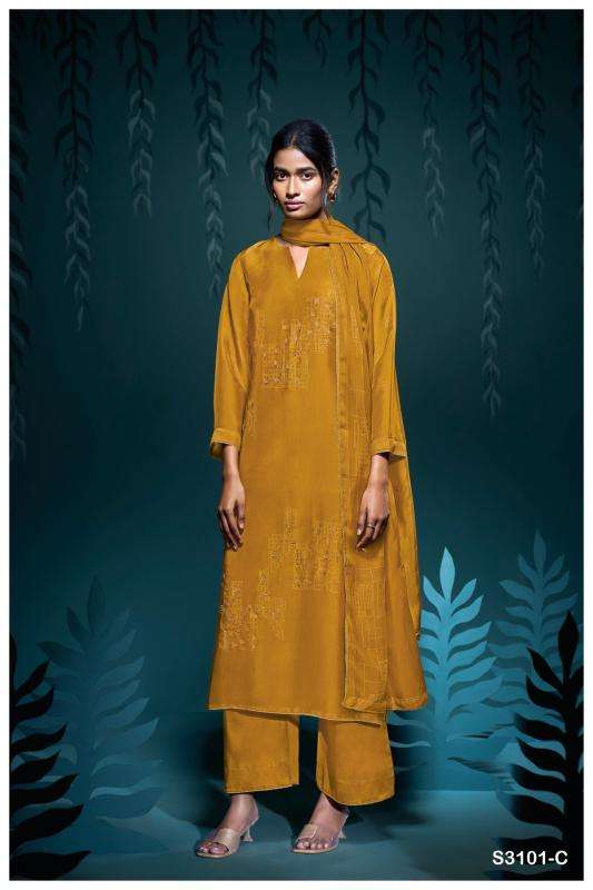 Ganga upasana 3101 wholesale dress material suppliers in surat