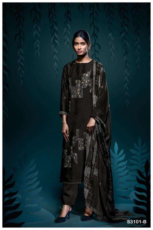 Ganga upasana 3101 wholesale dress material suppliers in surat