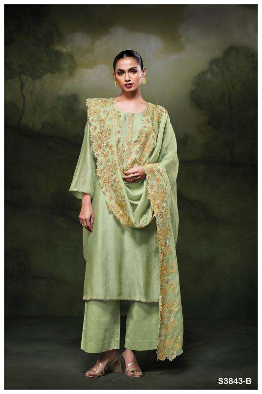 Ganga zaya 3843 Wholesale dress material dealers in surat