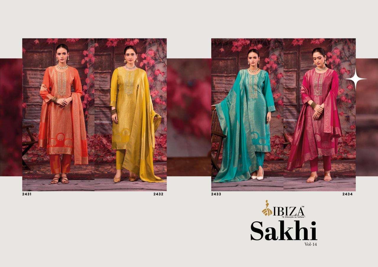 Ibiza sakhi vol 14 wholesale dress material surat gujarat