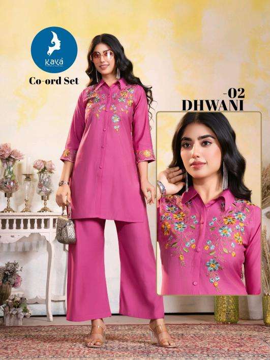 Kaya dhwani coord set hyderabad kurtis online