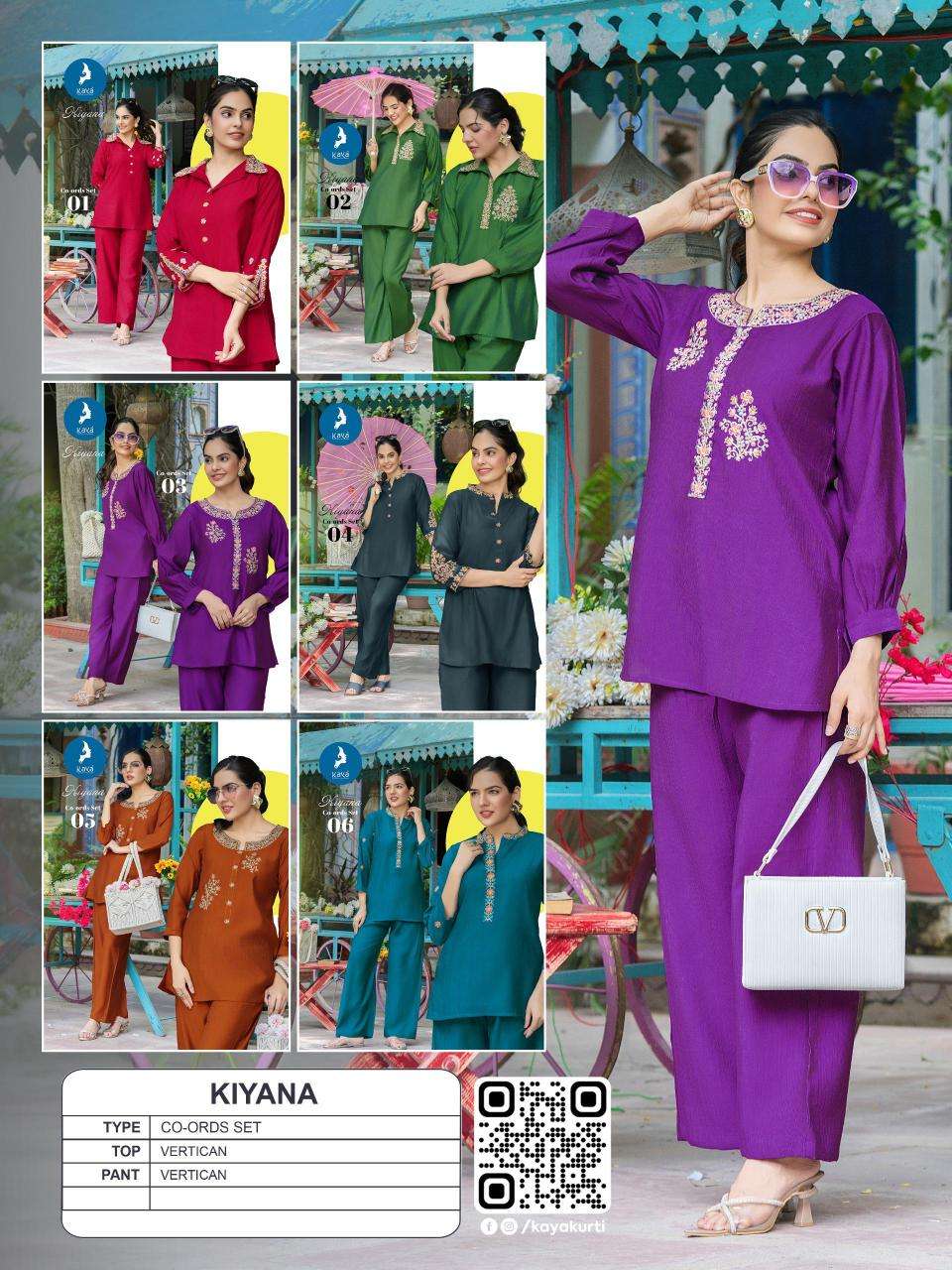 Kaya kiyana coord set wholesale kurti market in kolkata