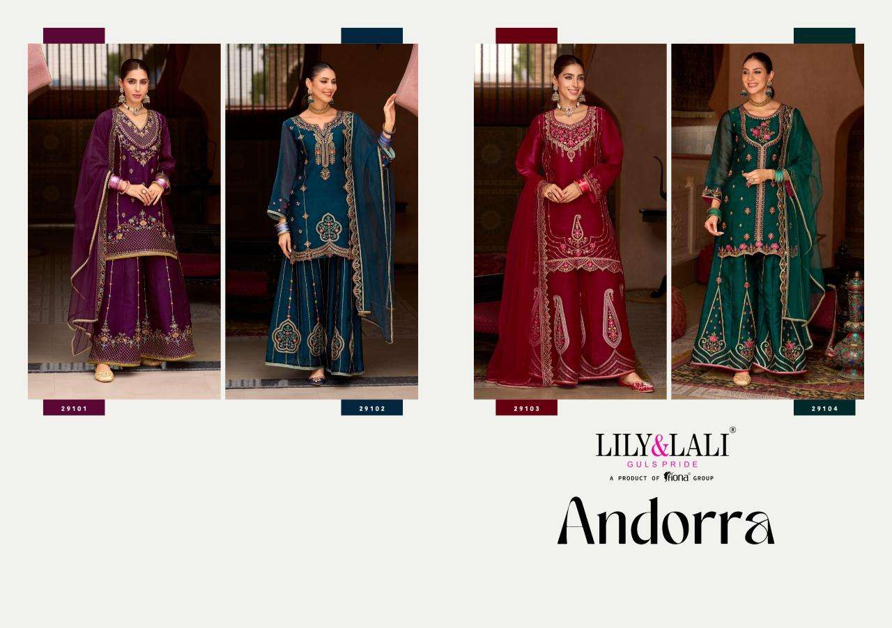 Lily & lali andorra kurti pant set wholesale in surat
