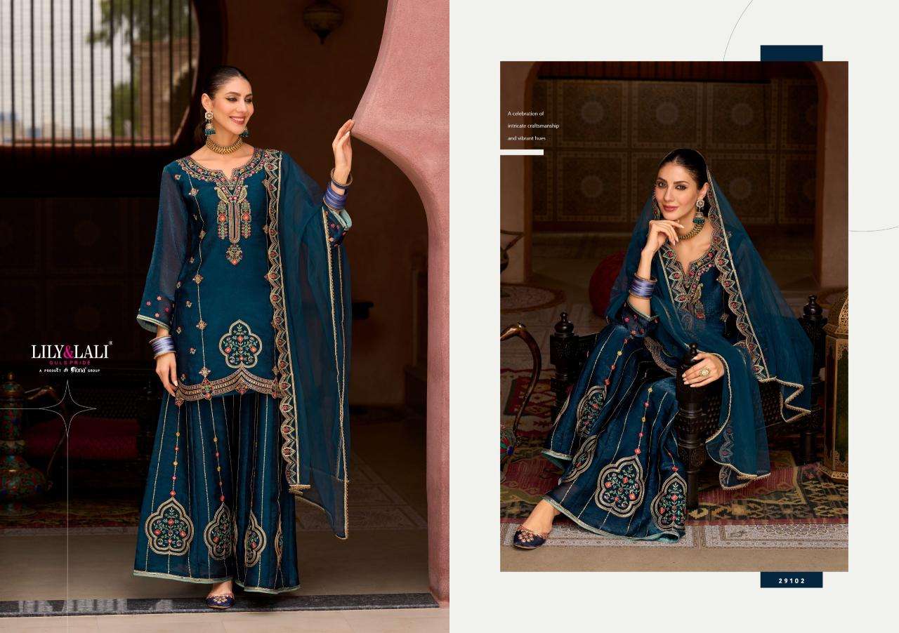 Lily & lali andorra kurti pant set wholesale in surat