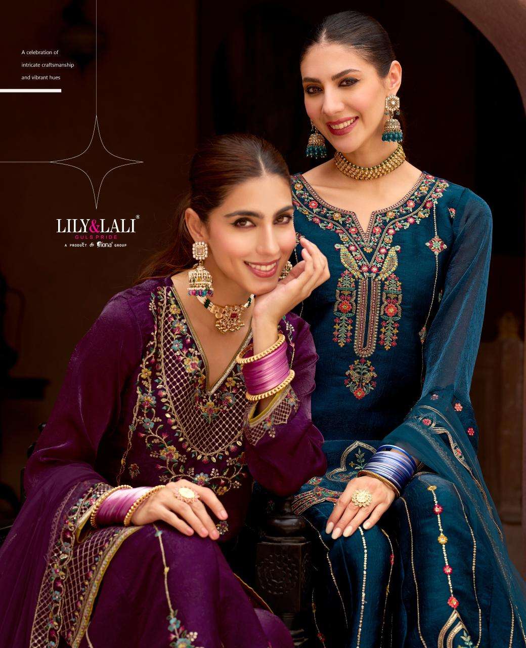 Lily & lali andorra kurti pant set wholesale in surat
