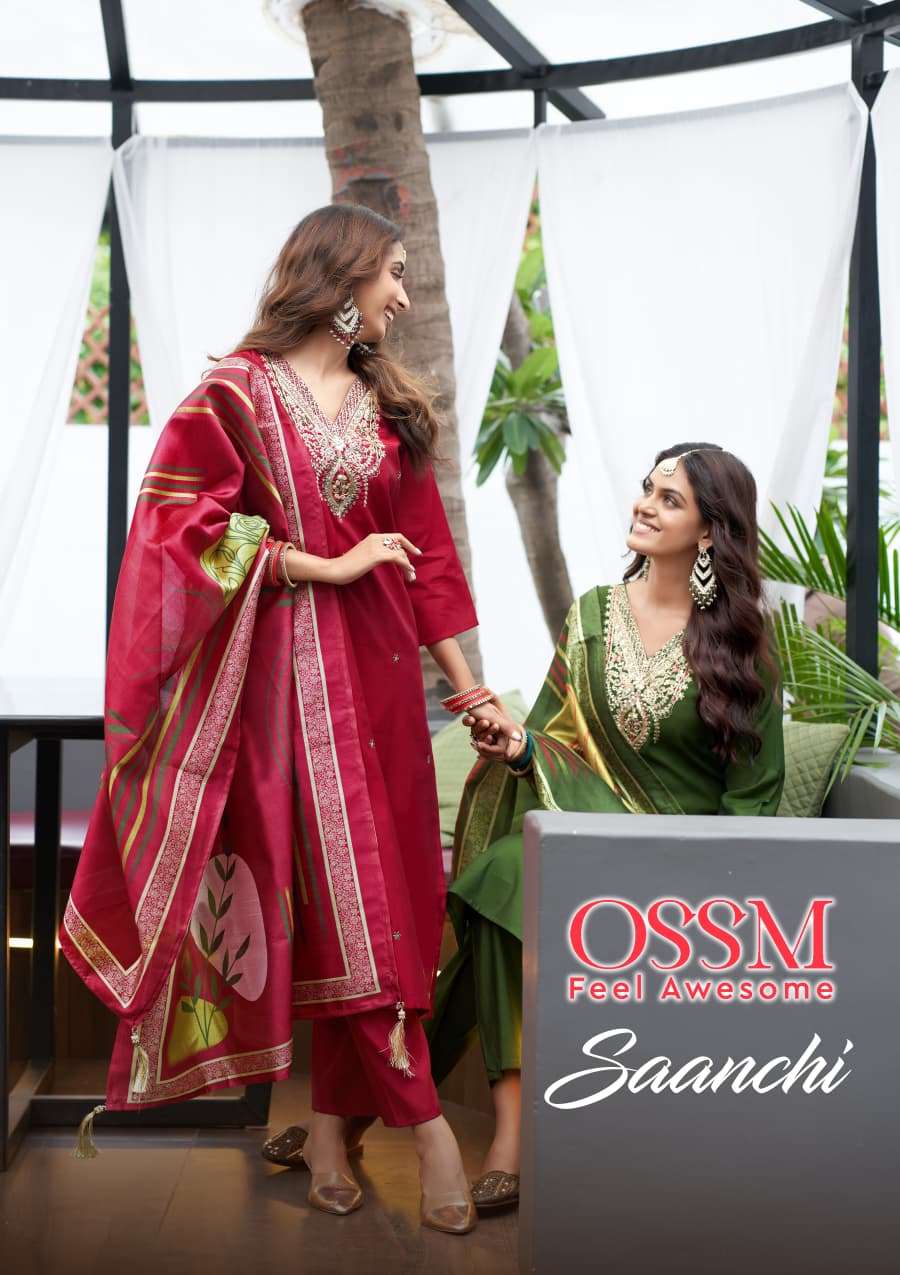 Ossm saanchi kurti pant dupatta wholesaler in chennai
