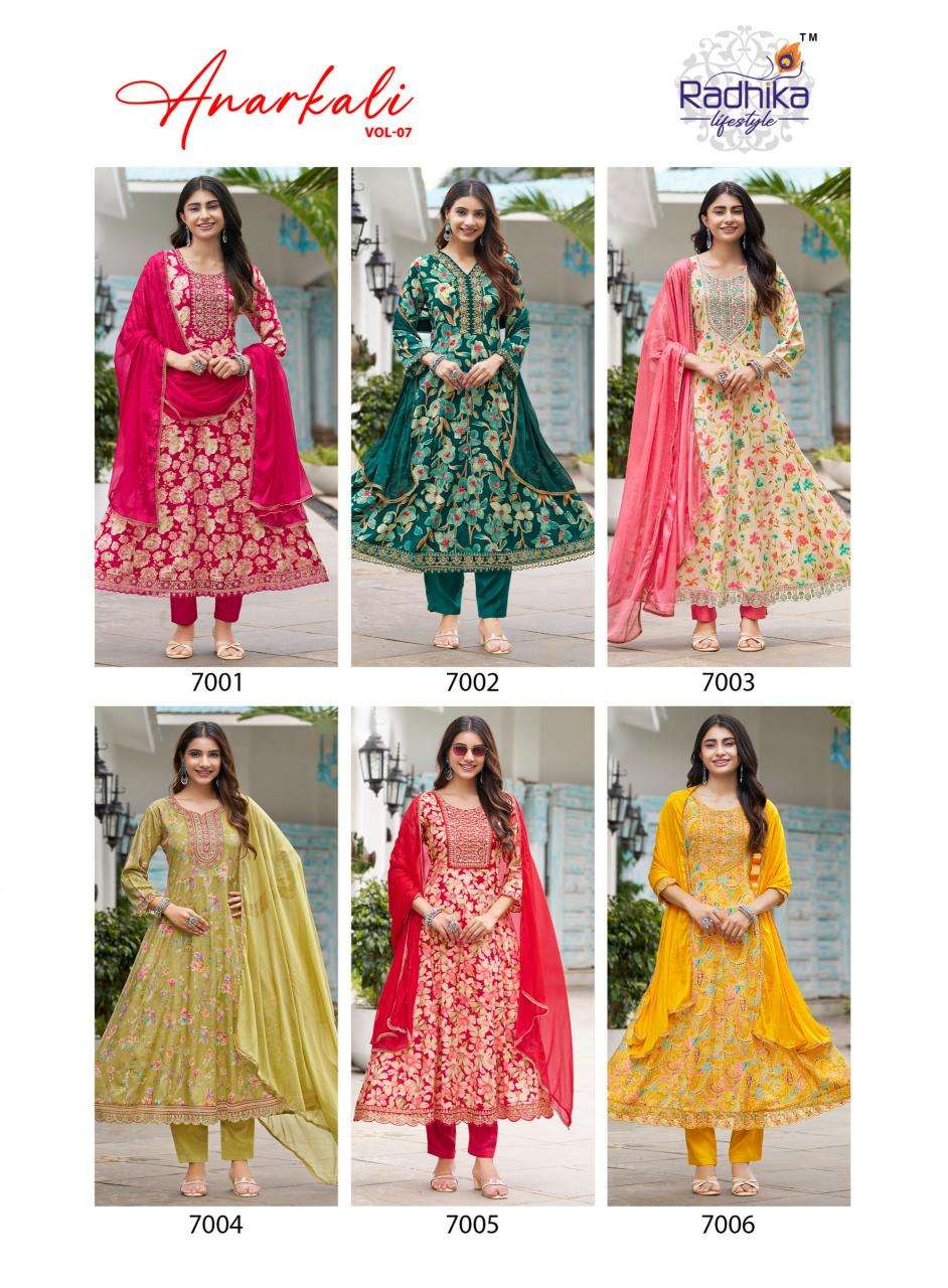 Radhika lifestyle anarkali vol 7 kurti wholesale price