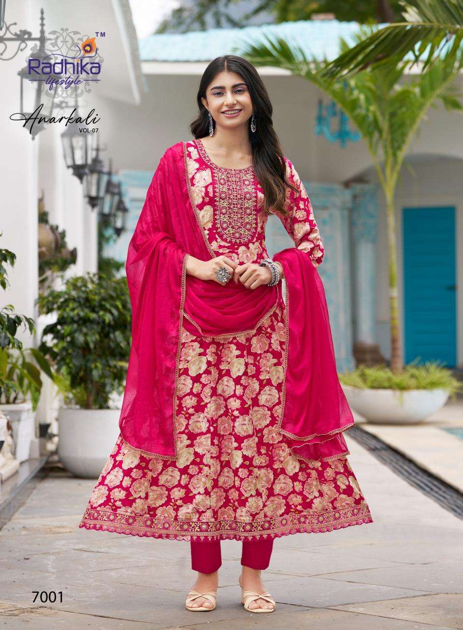 Radhika lifestyle anarkali vol 7 kurti wholesale price
