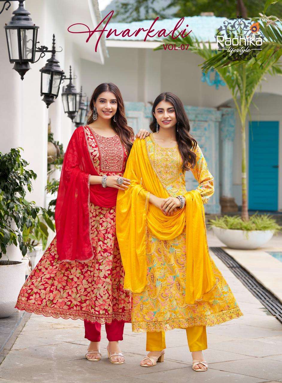 Radhika lifestyle anarkali vol 7 kurti wholesale price