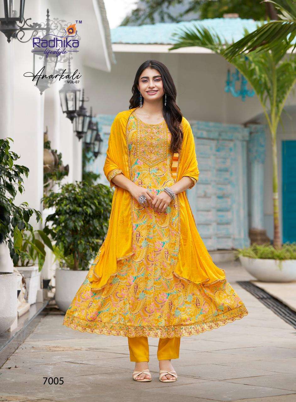Radhika lifestyle anarkali vol 7 kurti wholesale price