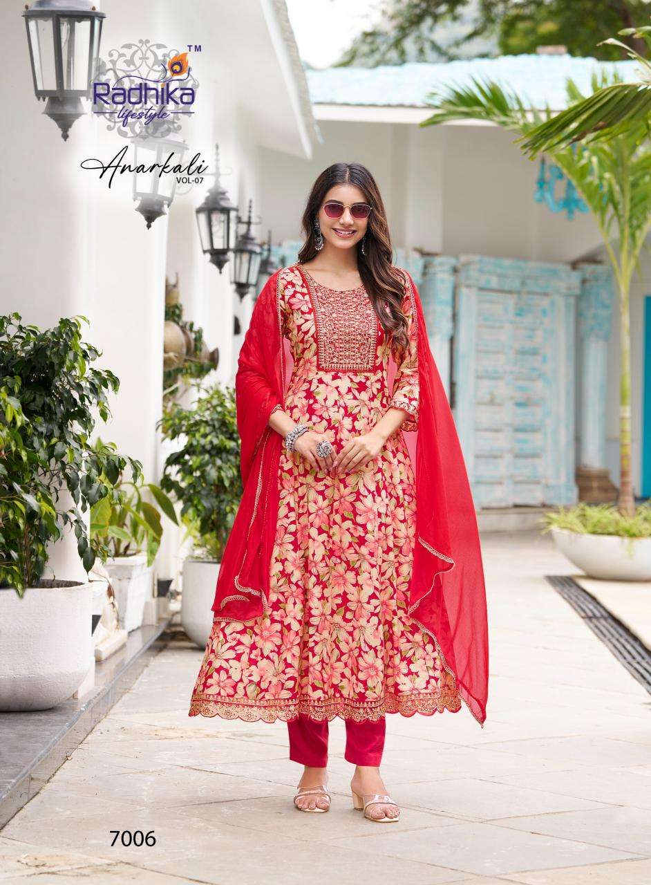 Radhika lifestyle anarkali vol 7 kurti wholesale price