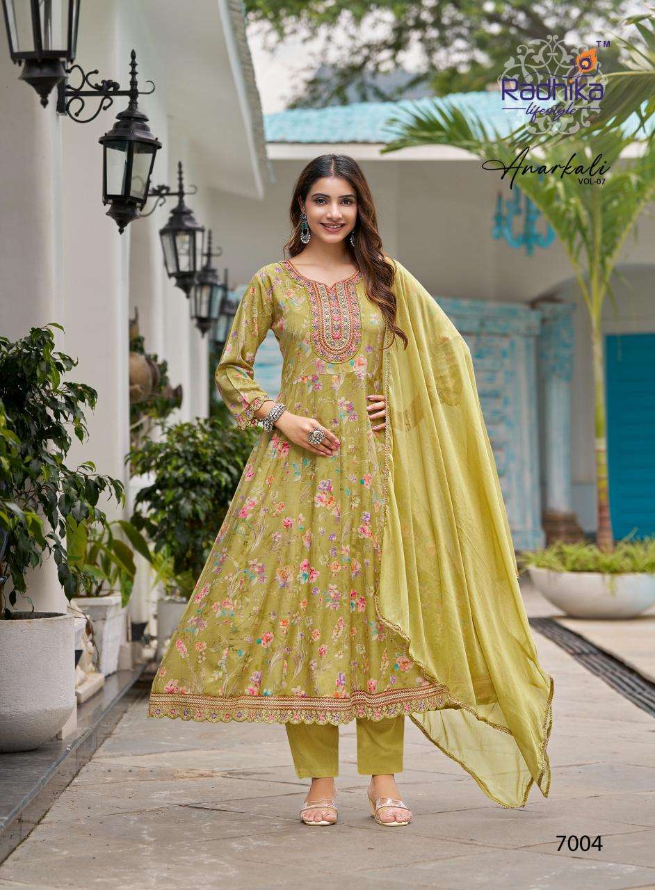 Radhika lifestyle anarkali vol 7 kurti wholesale price