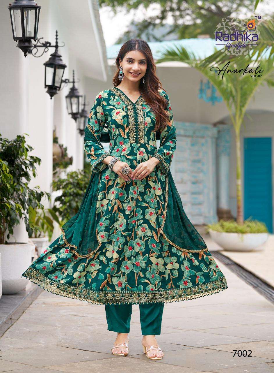 Radhika lifestyle anarkali vol 7 kurti wholesale price