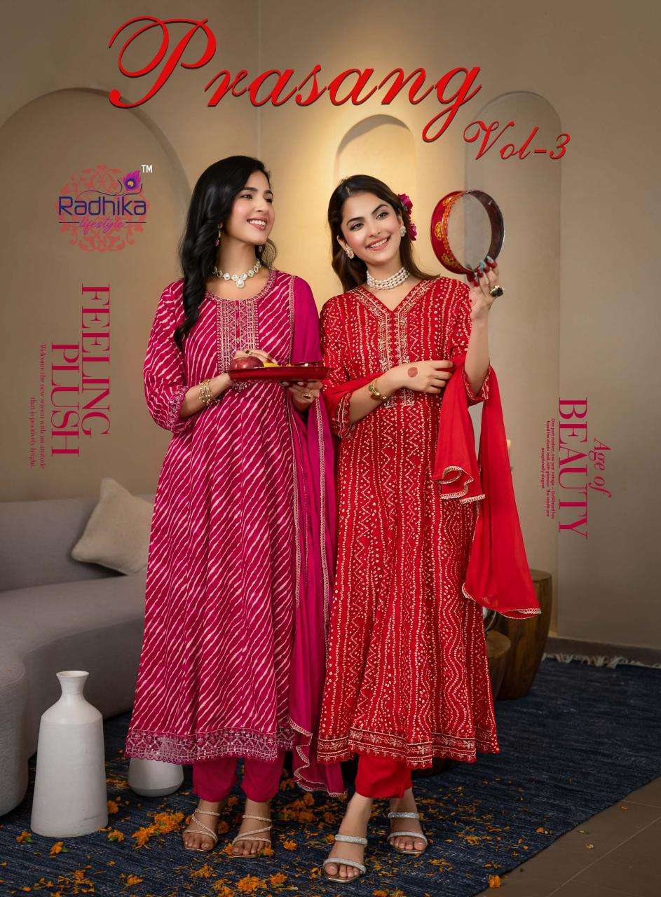 Radhika lifestyle prasang vol 3 wholesale kurti shop in ahmedabad