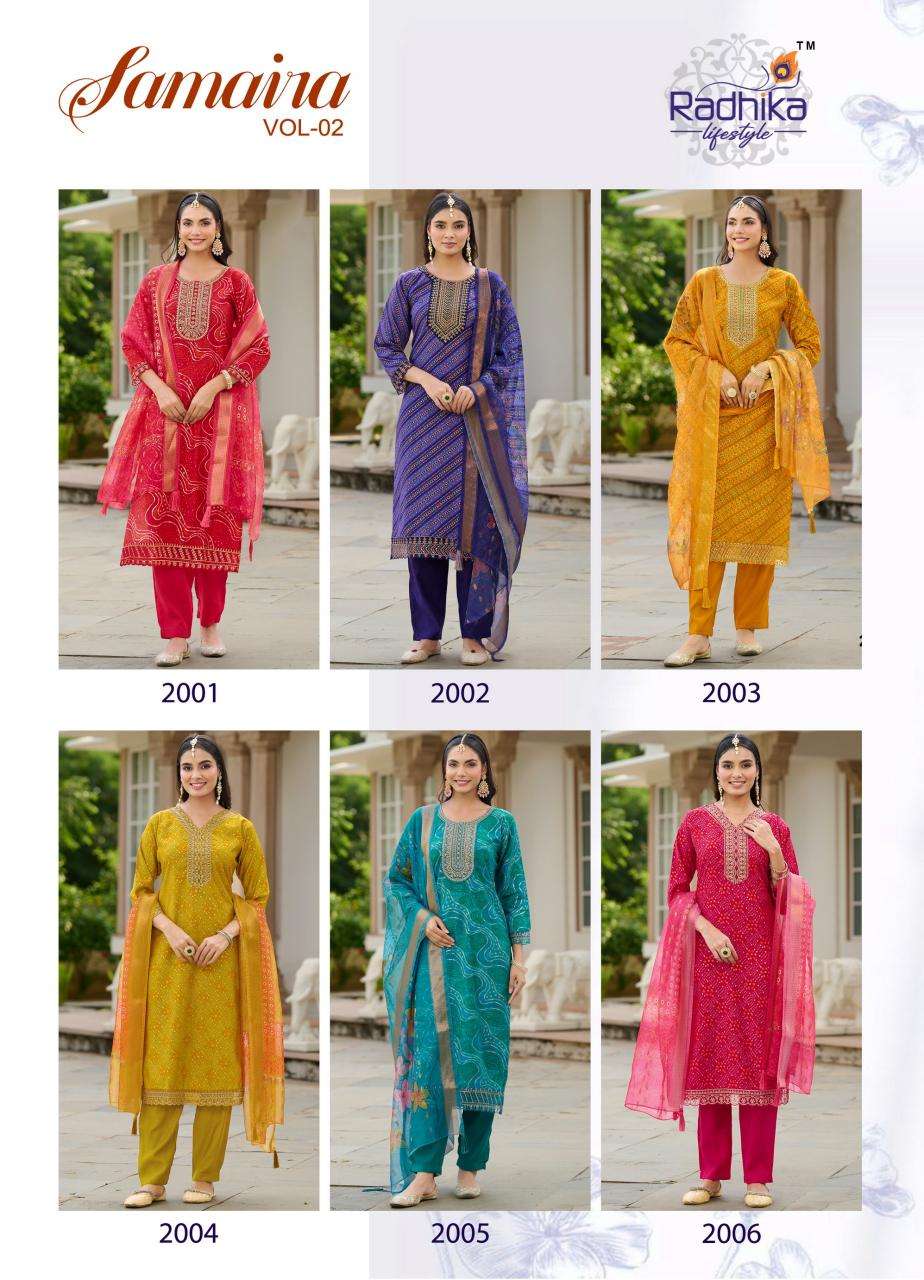Radhika lifestyle samaira vol 2 kurti wholesale cloth market in ahmedabad