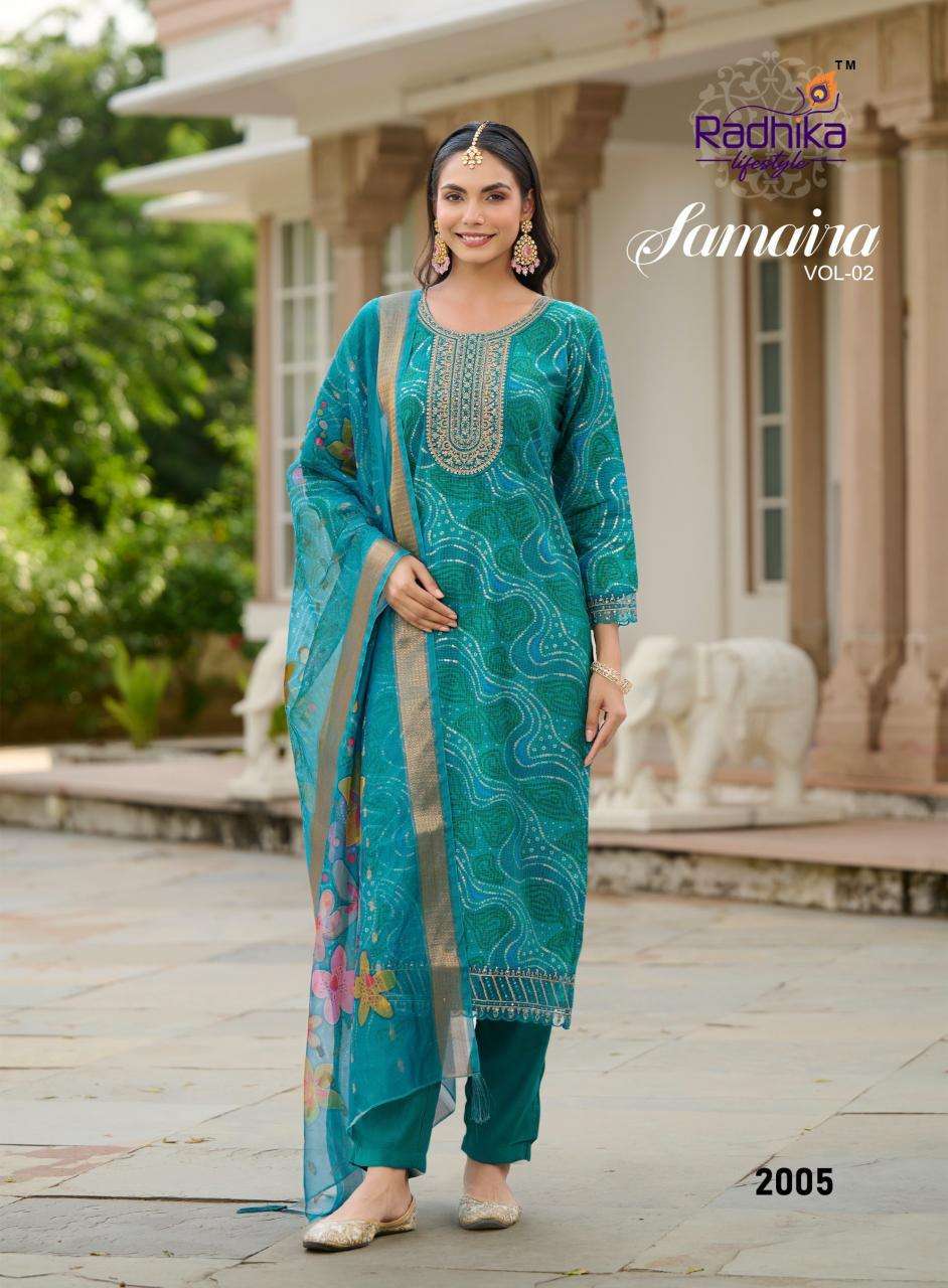 Radhika lifestyle samaira vol 2 kurti wholesale cloth market in ahmedabad