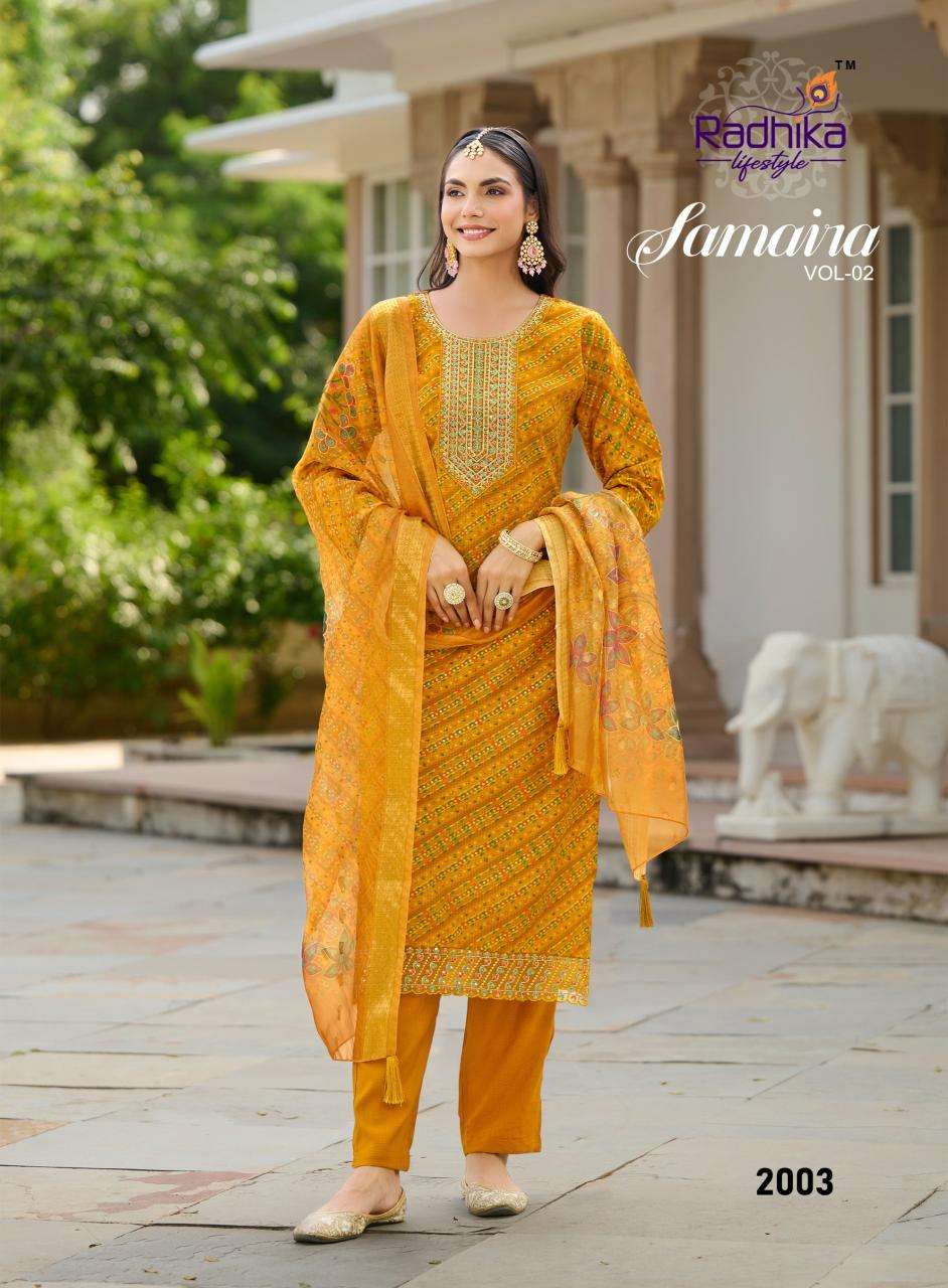 Radhika lifestyle samaira vol 2 kurti wholesale cloth market in ahmedabad