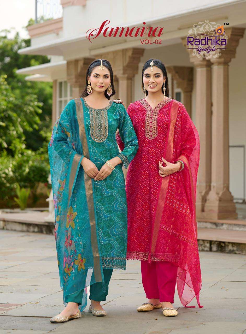 Radhika lifestyle samaira vol 2 kurti wholesale cloth market in ahmedabad