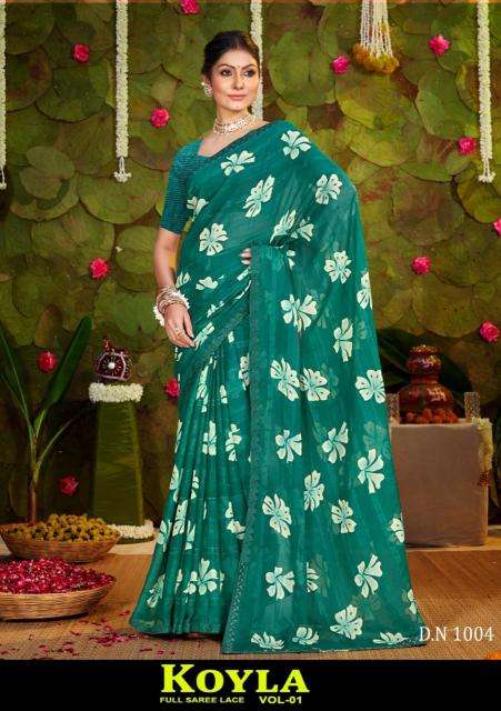 Shorya koyla printed wholesale sarees india