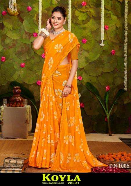 Shorya koyla printed wholesale sarees india