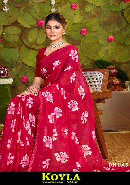 Shorya koyla printed wholesale sarees india