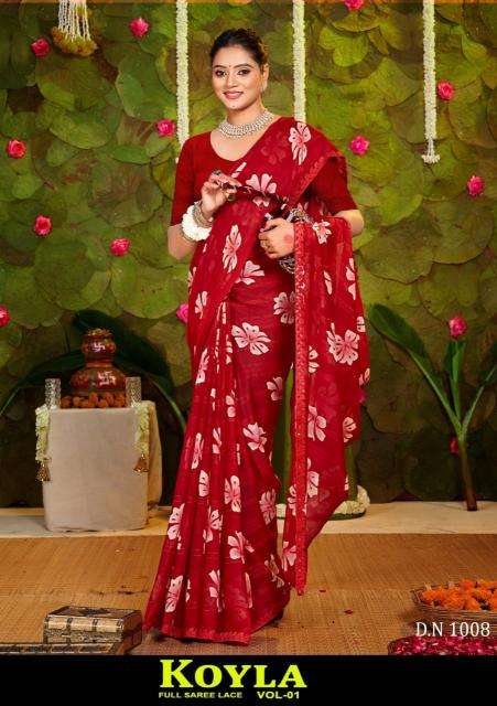 Shorya koyla printed wholesale sarees india