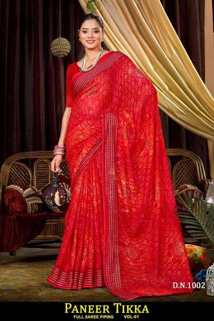 Shorya panner tikka wholesale sarees online india