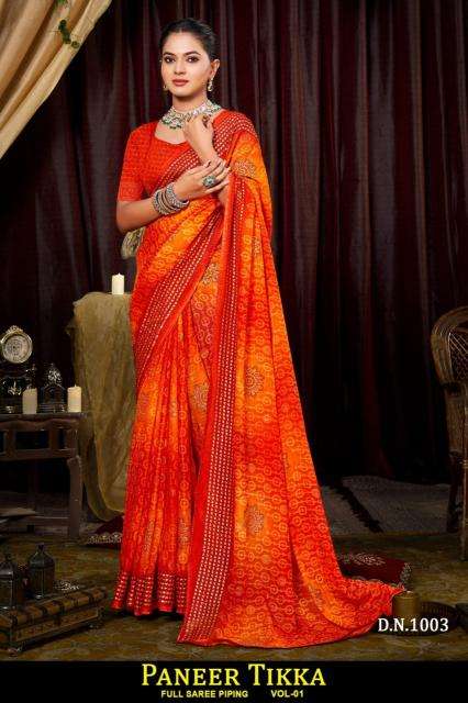 Shorya panner tikka wholesale sarees online india