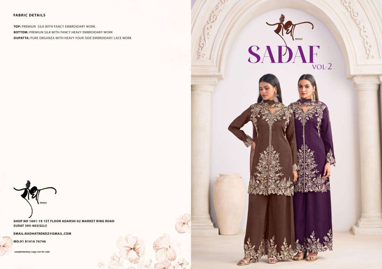 Shorya radha trendz sadaf vol 2 pakistani suits wholesale market in kolkata