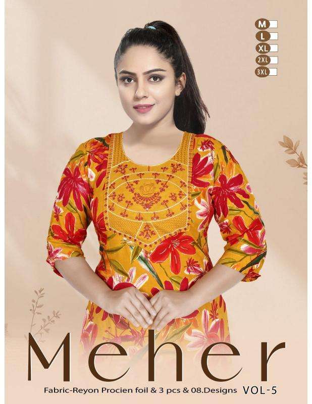 Shorya trendy meher vol 5 ladies kurti wholesale market in mumbai
