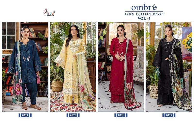Shree fab ombre lawn collection vol 5 pakistani Suits wholesale market