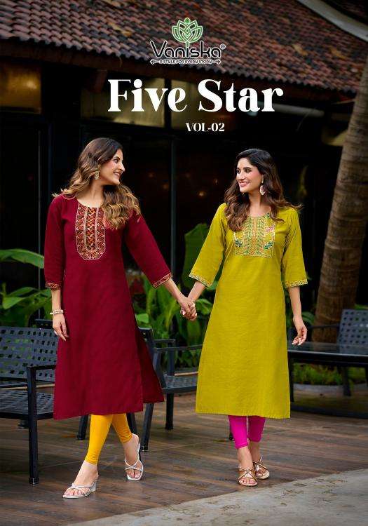Vaniska five star vol 2 kurti wholesale in new market kolkata