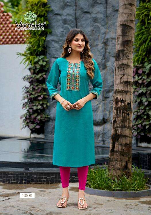Vaniska five star vol 2 kurti wholesale in new market kolkata