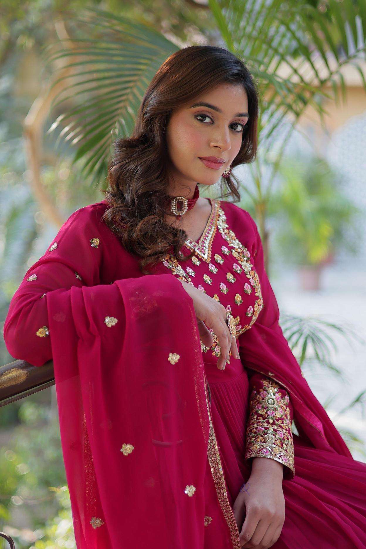 Adhya festival collection gown with dupatta wholesale market