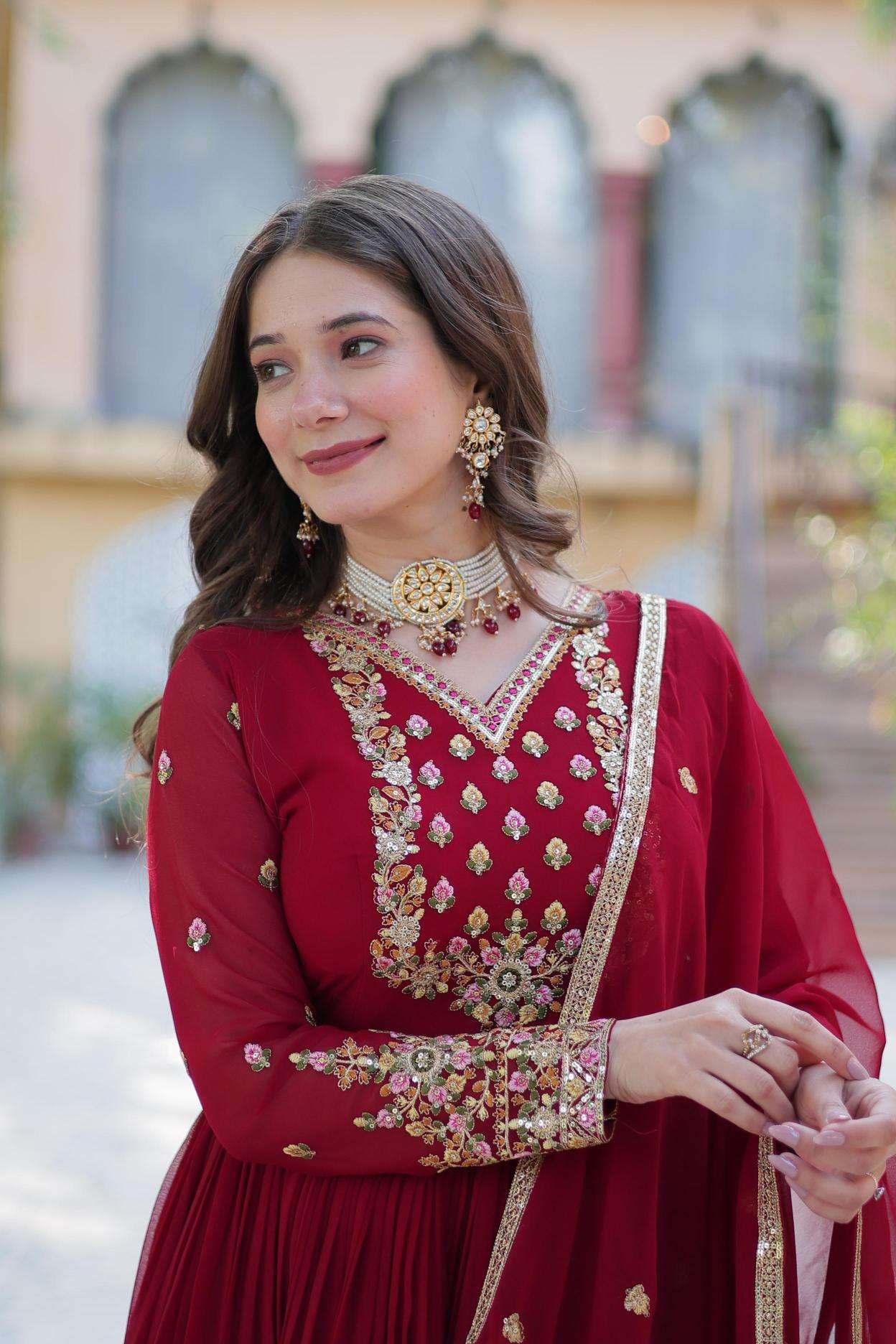 Adhya festival collection gown with dupatta wholesale market