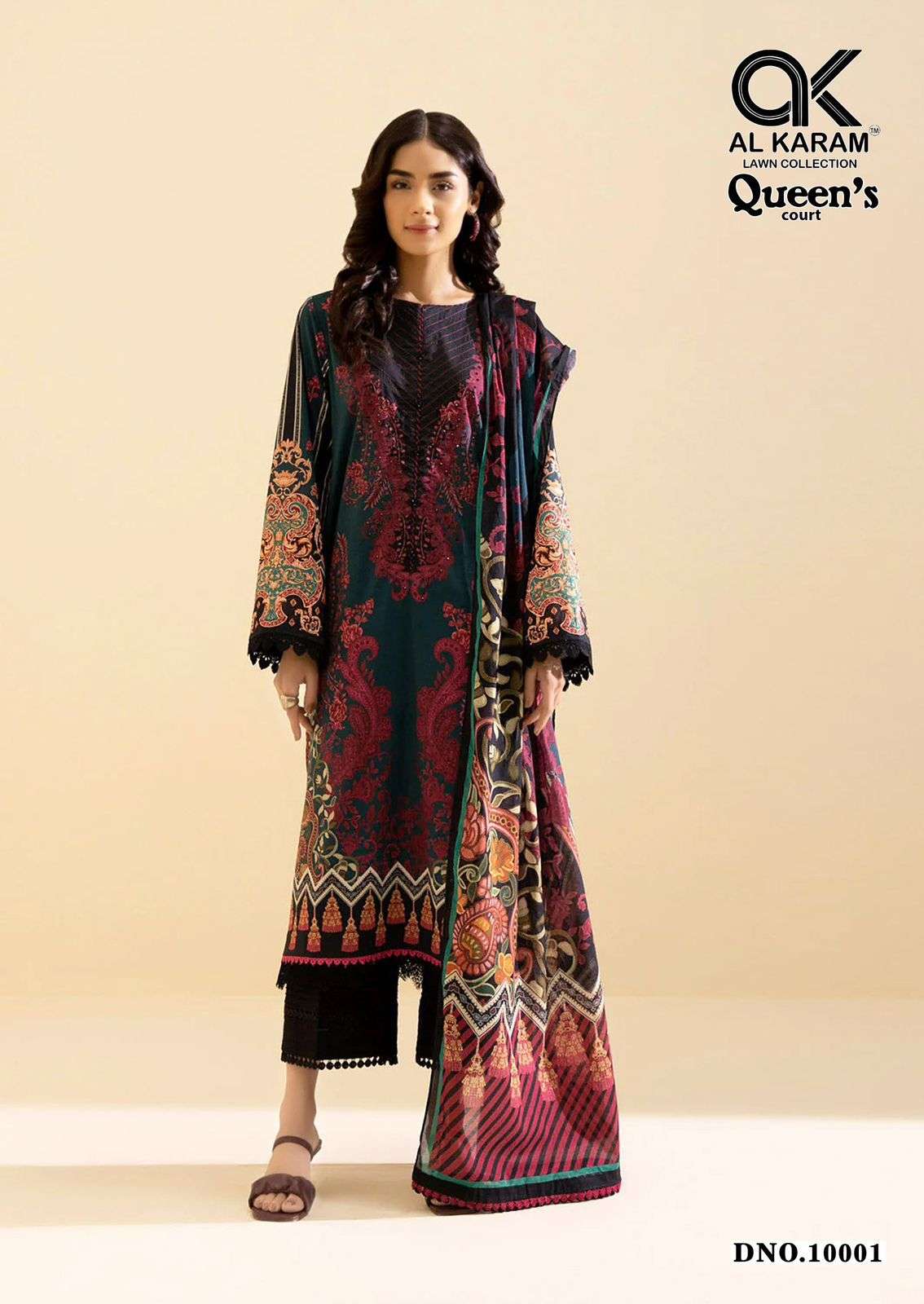 Al Karam Queen Court Vol 10 Wholesale dress material suppliers in Kolkata