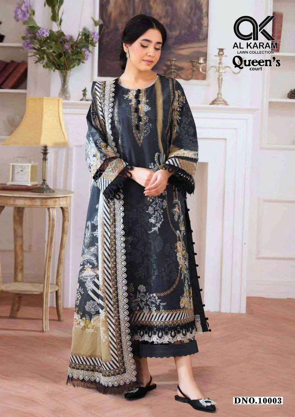 Al Karam Queen Court Vol 10 Wholesale dress material suppliers in Kolkata