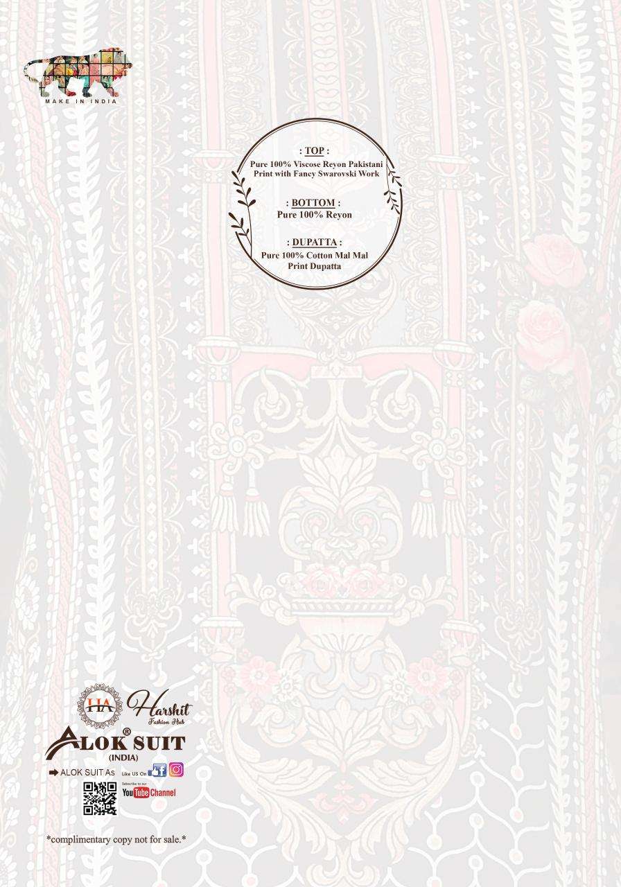 Alok suit sana noor 7 Wholesale Indian dress materials for wedding