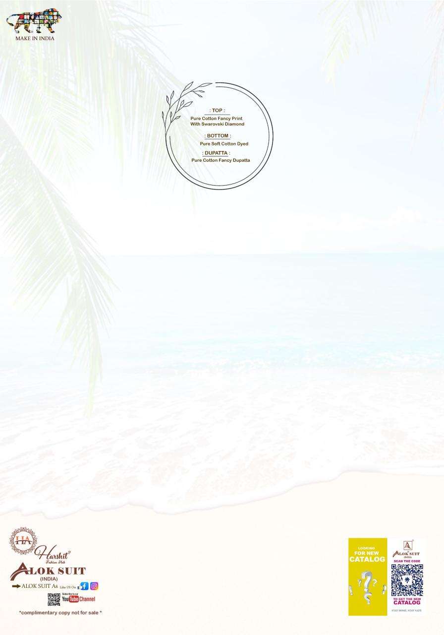 Alok suit summer saga 4 Designer dress material wholesale