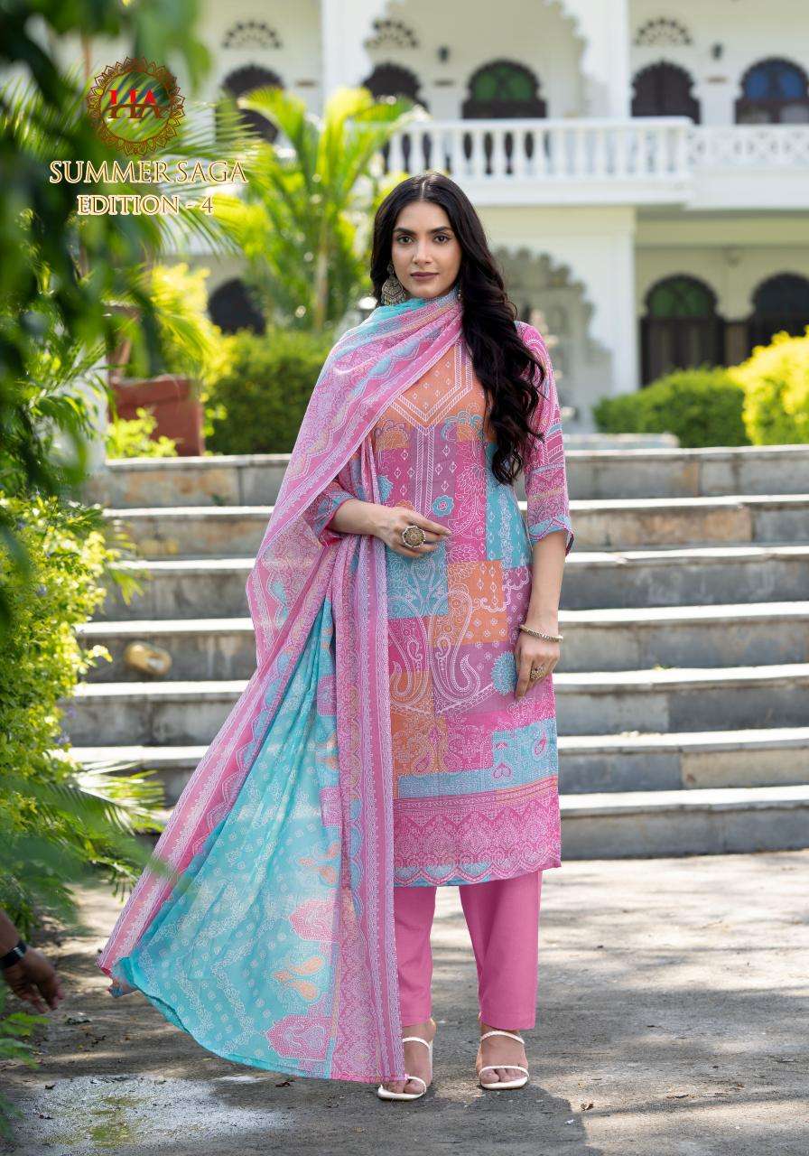 Alok suit summer saga 4 Designer dress material wholesale