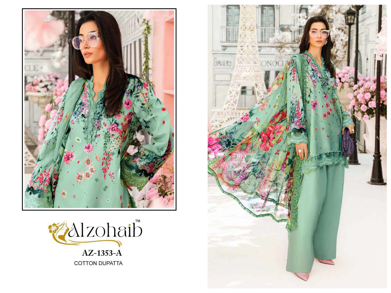 Alzohaib Mubeena Cotton Dupatta Affordable Salwar Kameez in Kolkata