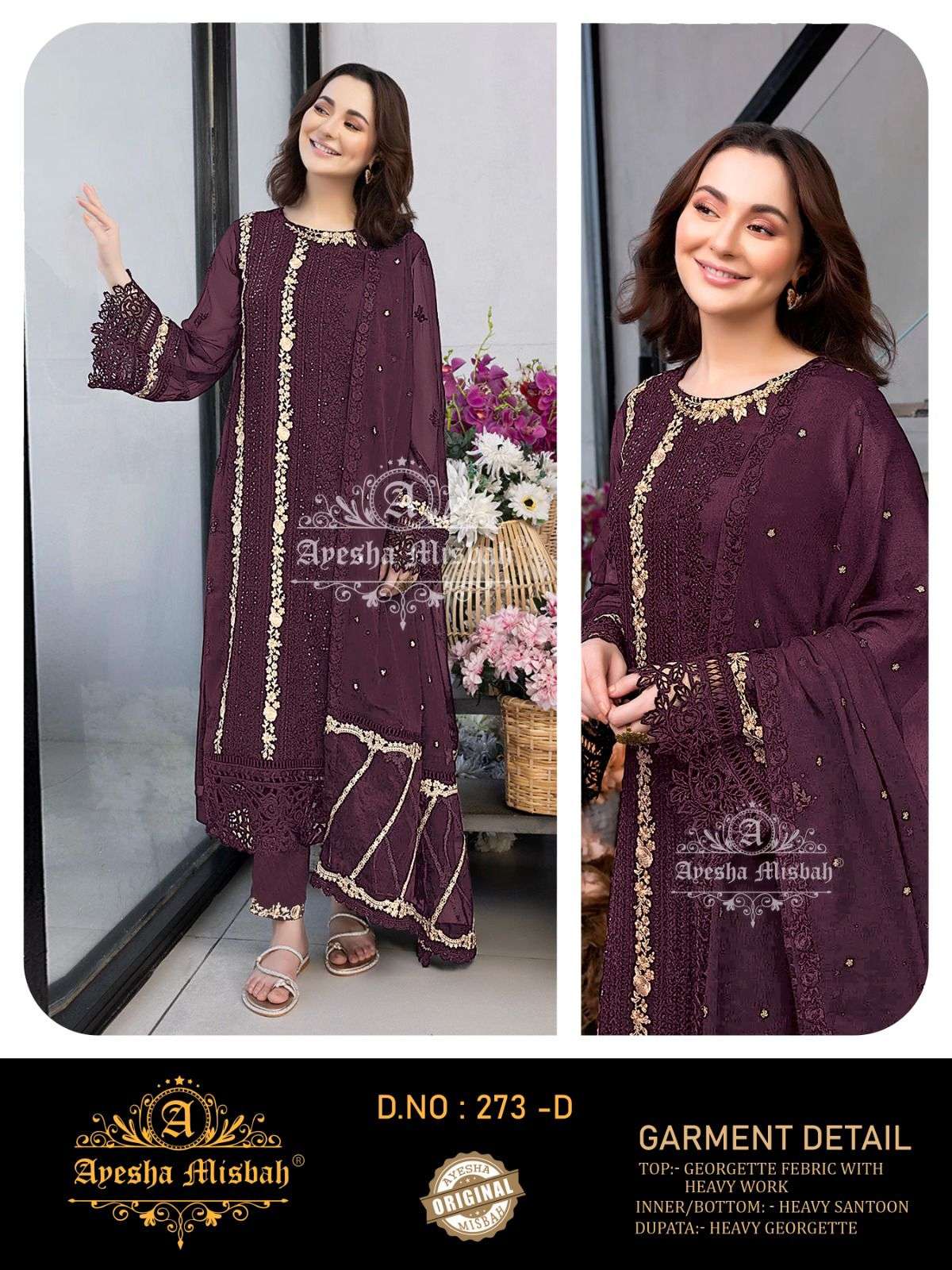 Ayesha Misbah 273 A To F pakistani wholesale salwar kameez