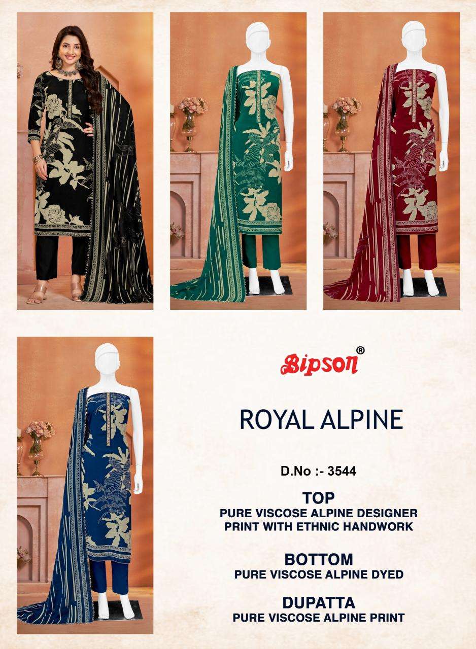 Bipson prints royal alpine 3544 wholesale dress materials in mumbai